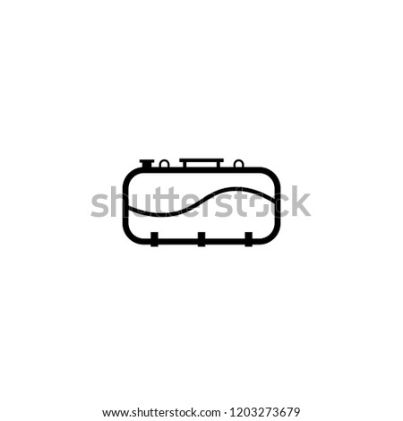 Septic outline tank icon. Clipart image isolated on white background