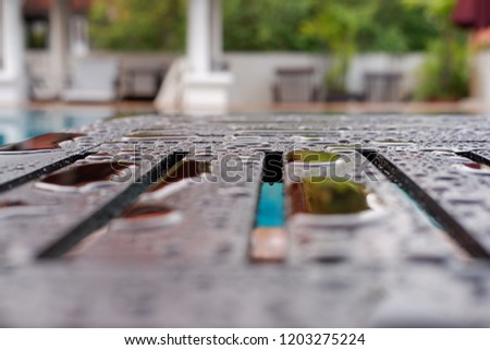 rainy day on table