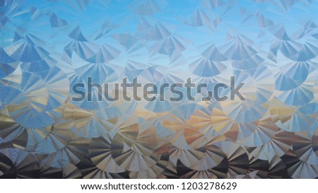 Abstract glass texture background with blue yellow and brown colours