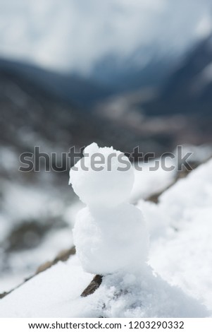 Snow mountain vallay in northern india