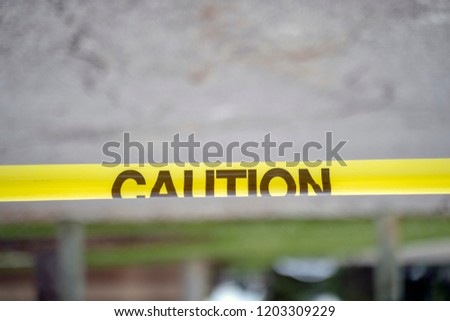Abstract Yellow Caution Tape Texture