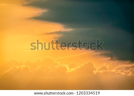 Summer evening transitional cloudscape for element or background