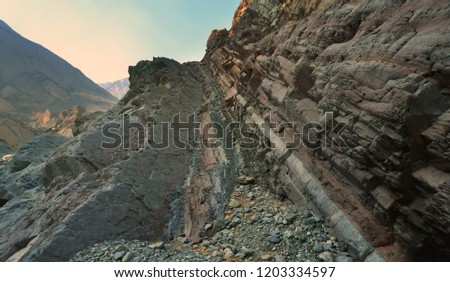 Structure of the canyons at the Moola Chatok, Khuzdar Balochistan 