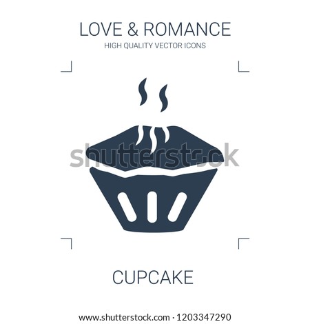 cupcake icon. high quality filled cupcake icon on white background. from love romance collection flat trendy vector cupcake symbol. use for web and mobile