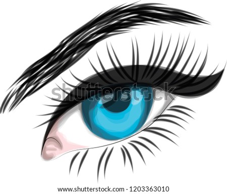 Beutiful Blue Eye - Vector eye