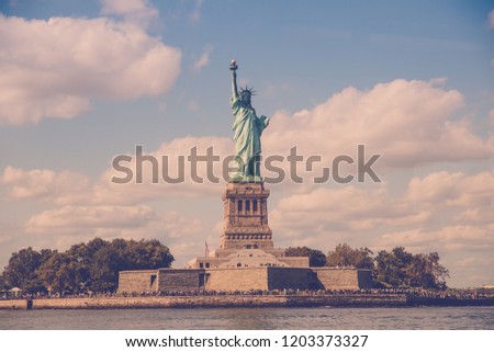 The statue of Liberty.