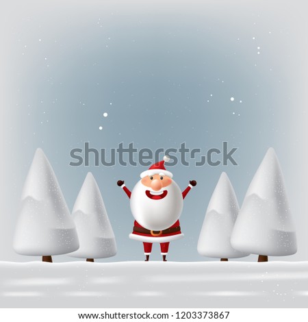 Santa Claus greeting, vector