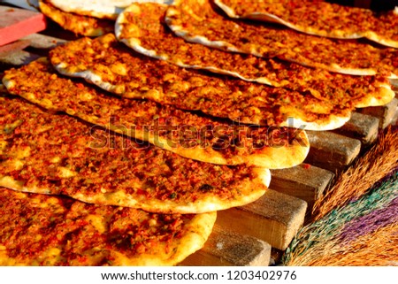 Delicious and spicy lahmacun