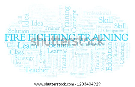 Fire Fighting Training word cloud.