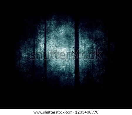 Dark blue forest wallpaper, halloween spooky background