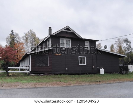 Closed lodge in the Adirondack Mountains