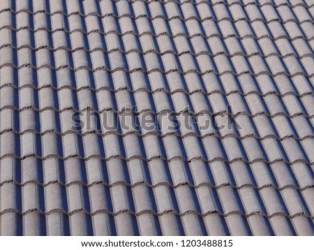 Roof Tile with Blue Cube