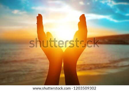 Summer sun solstice concept Royalty-Free Stock Photo #1203509302