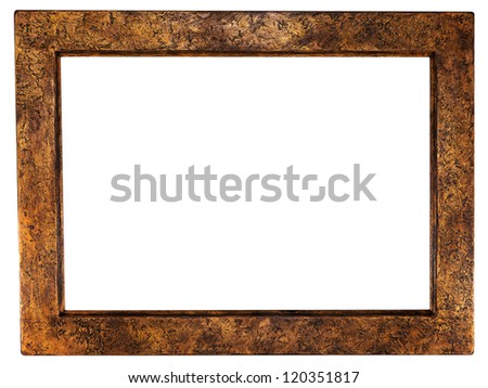 beautiful ancient frame for a picture isolated white