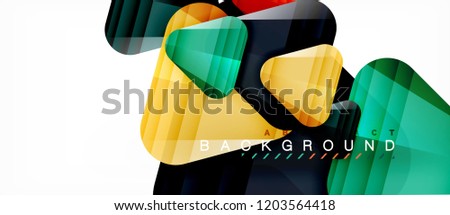 Glass triangles modern geometric composition, abstract background, vector design