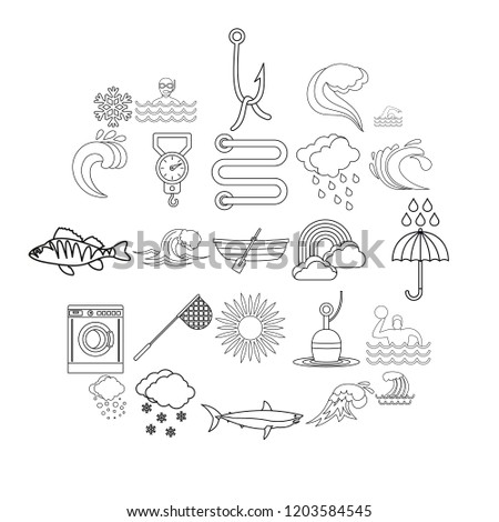 Vacuity icons set. Outline set of 25 vacuity vector icons for web isolated on white background