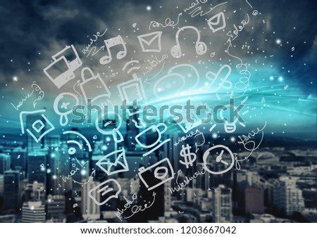 Female hands touching tablet with white cloud concept