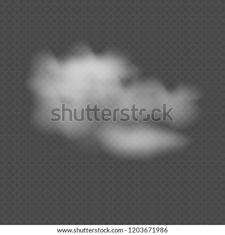 Realistic cloud on an transparent background