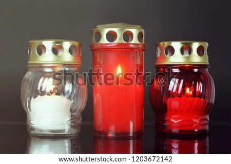 All Saints Day candles   
