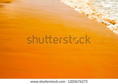 sea wave rolling on the sand of the sea beach