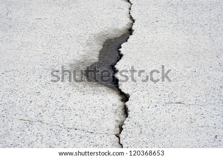 cracked on road