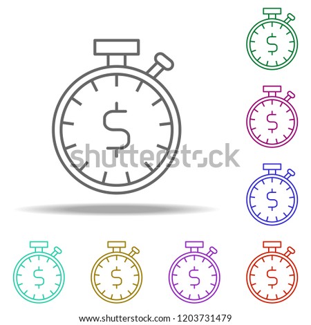 time is money outline icon. Elements of Banking & Finance in multi color style icons. Simple icon for websites, web design, mobile app, info graphics