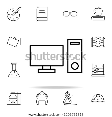 a computer icon. Education icons universal set for web and mobile