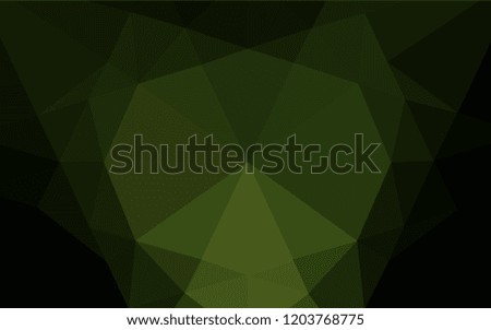 Dark Green vector hexagon mosaic cover. Colorful illustration in abstract style with gradient. The elegant pattern can be used as part of a brand book.