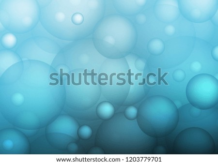 Light BLUE vector texture with disks. Illustration with set of shining colorful abstract circles. Completely new template for your brand book.