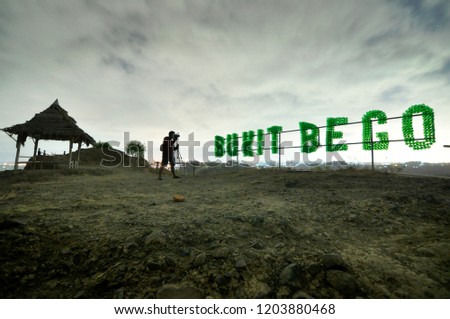 Photographer take a picture at Bukit Bego, Imogiri, Bantul, Daerah Istimewa Yogyakarta.