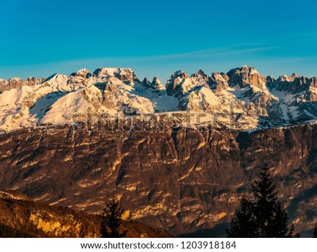Brenta Dolomites seen from Monte Bondone