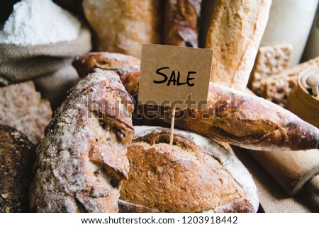 Homemade fresh bread on sale
