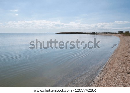 Yeyskaya spit island, Russia. Southern seacoast of Azov sea