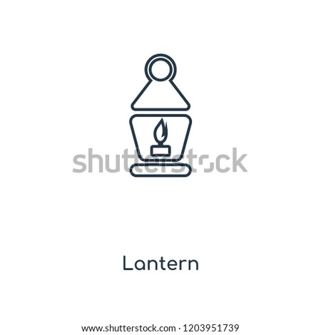 Lantern concept line icon. Linear Lantern concept outline symbol design. This simple element illustration can be used for web and mobile UI/UX.