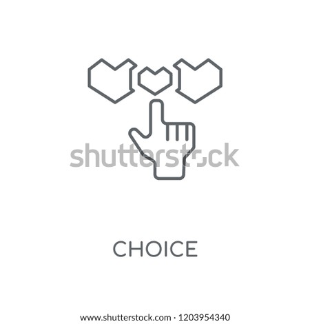 Choice linear icon. Choice concept stroke symbol design. Thin graphic elements vector illustration, outline pattern on a white background, eps 10.