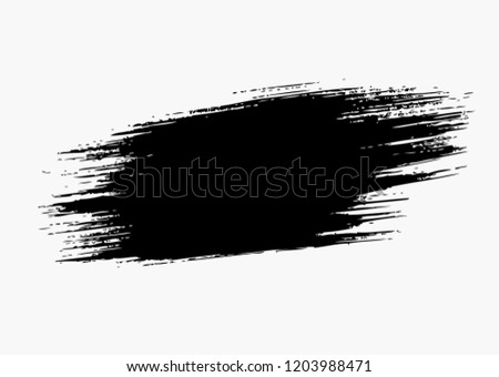 black vector brush stroke