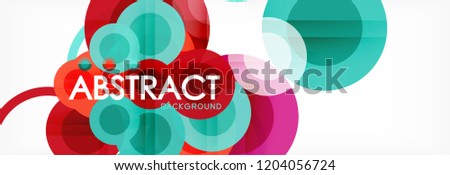 Circle composition abstract background, vector