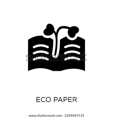 eco Paper icon. eco Paper symbol design from Ecology collection. Simple element vector illustration on white background.