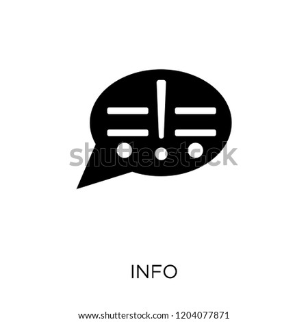 Info icon. Info symbol design from Communication collection. Simple element vector illustration on white background.