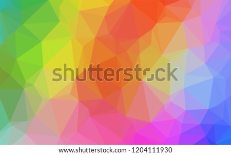Light Multicolor, Rainbow vector hexagon mosaic cover. A sample with polygonal shapes. The polygonal design can be used for your web site.