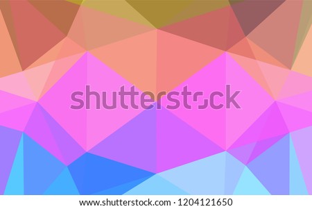 Light Multicolor, Rainbow vector low poly texture. Creative geometric illustration in Origami style with gradient. Triangular pattern for your business design.