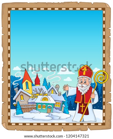 Saint Nicholas topic parchment 4 - eps10 vector illustration.