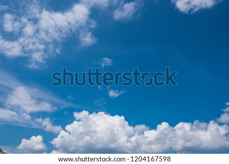 Blue sky with cloud in sunny day