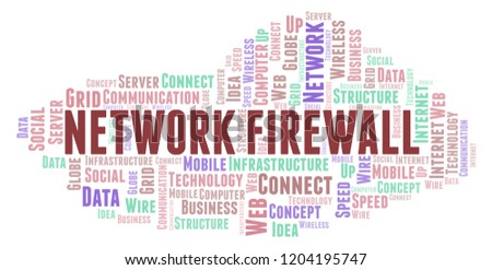 Network Firewall word cloud.  