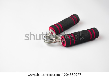 The hand trainer expander on white background isolated