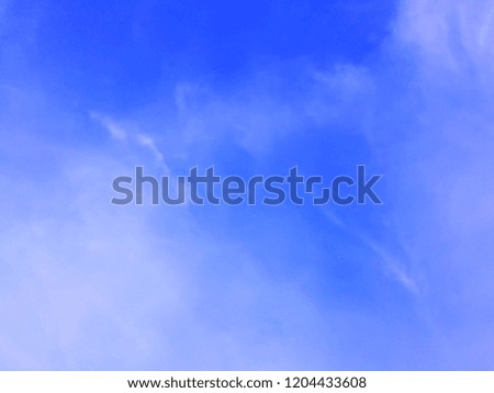 Natural blue background, sky and clouds.
