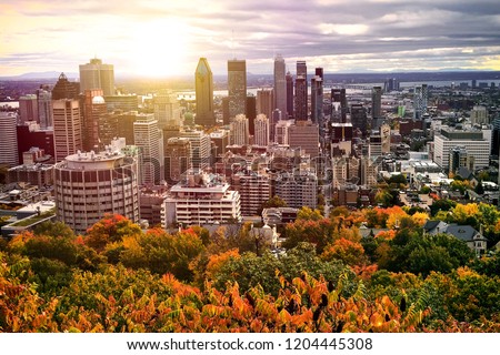 Autumn Montreal Canada sunset