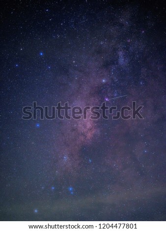 Close up.The milky way in Thailand.