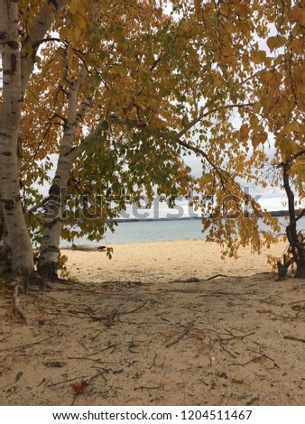 Sand Point Beach in Autumn, U.P. Michigan