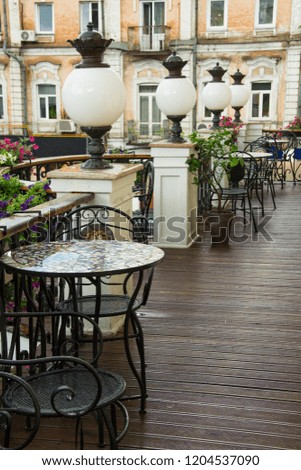 balcony terrace, garden furniture,



